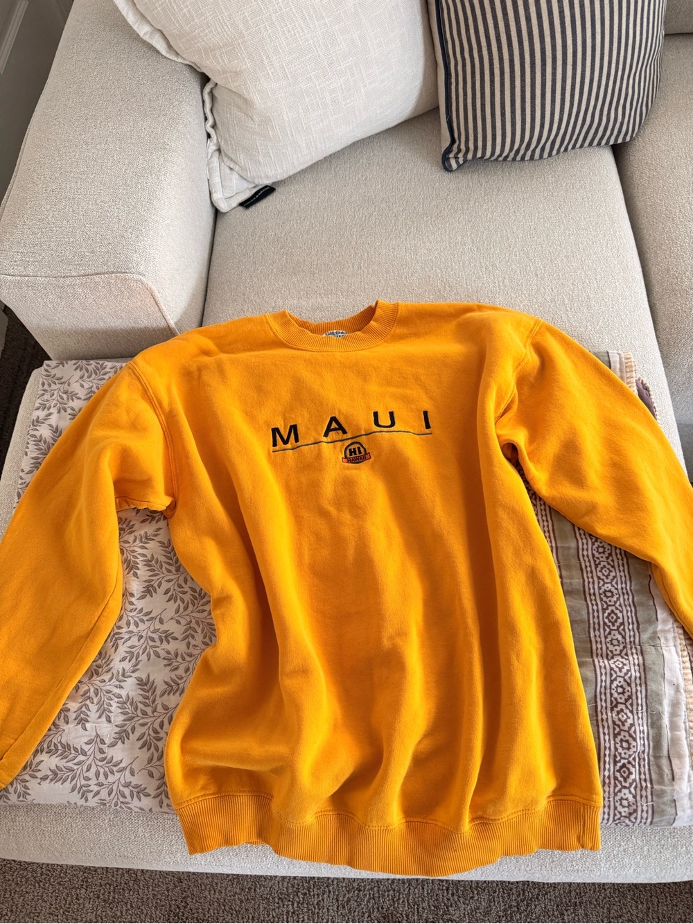 Maui Crewneck Sweatshirt in Golden Yellow